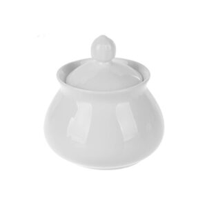 قندان سفید سرامیکی ساده چینی زرین مدل شهرزاد