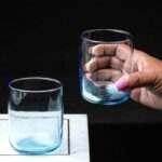 نیم لیوان رنگی آبی فیروزه ای آیکونیک پاشاباغچه ترکیه Iconic