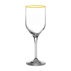 گیلاس شراب خوری کریستال لب طلا بوهمیا چک Bohemia Uma