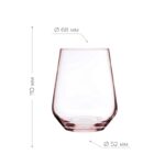 نیم لیوان رنگی الگرا صورتی پاشاباغچه ترکیه Allegra